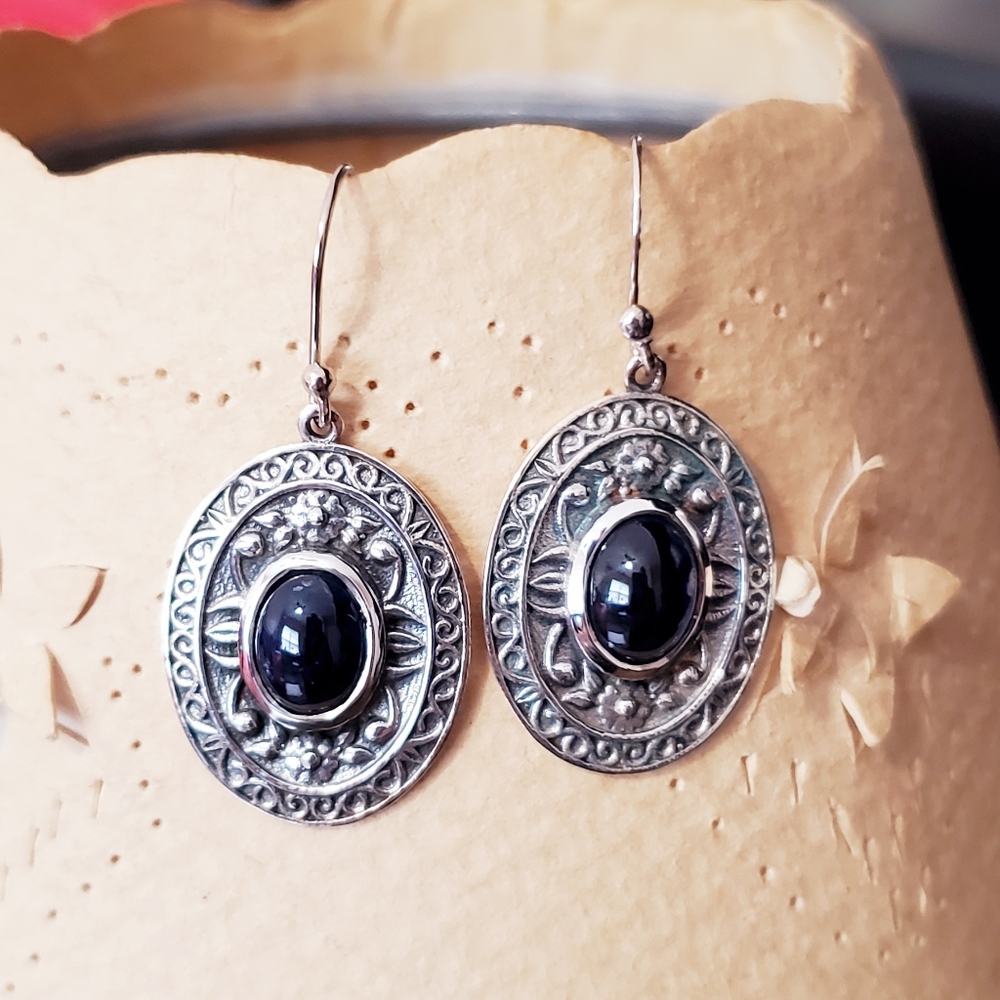Sterling Sapphire Earrings - Picture 3 of 16